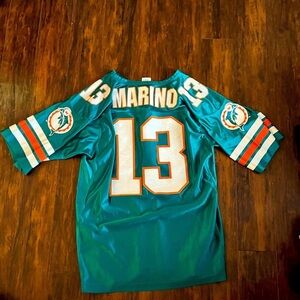 🔥Retro Dan Marino Miami Friggen Dolphins Teal NFL Jersey🔥